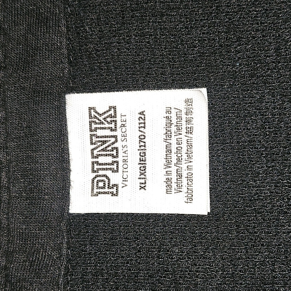 Victoria's Secret Pink Fleece Black Shacket XL - Picture 9 of 13